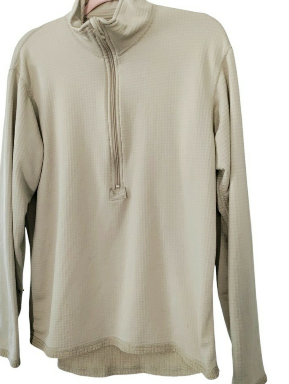 Army Issue Polartech 1/2 Zip Fleece Shirt Grid Pattern ECWCS Gorpcore Gen 3
